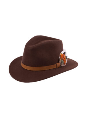 Alan Paine Richmond Felt Hat – Unisex – Brown