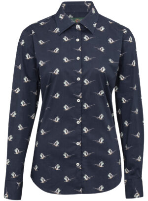 Alan Paine Ladies Lawen Shirt – Navy Pheasant
