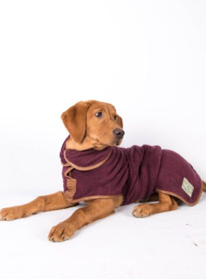 Ruff & Tumble Dog Drying Coat Country Burgundy