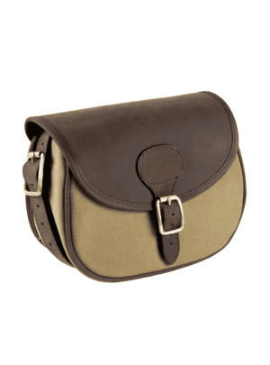 Teales Huntsman Oiled Leather & Khaki Canvas Cartridge Bag